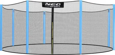 Rrjetë e jashtme për trampolinë Neo-Sport, 374cm, e hirtë - 1