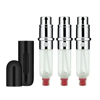 Shishe për parfum Travalo Classic HD, të zeza, 3 x 5 ml