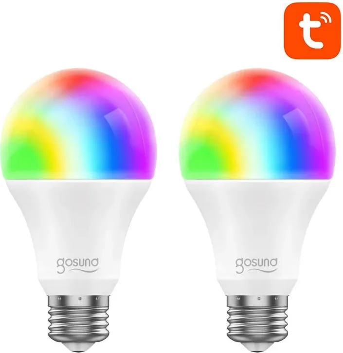 Llambë inteligjente LED Gosund WB4, 9W, E27, RGB, set 2 copë - 2