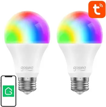 Llambë inteligjente LED Gosund WB4, 9W, E27, RGB, set 2 copë