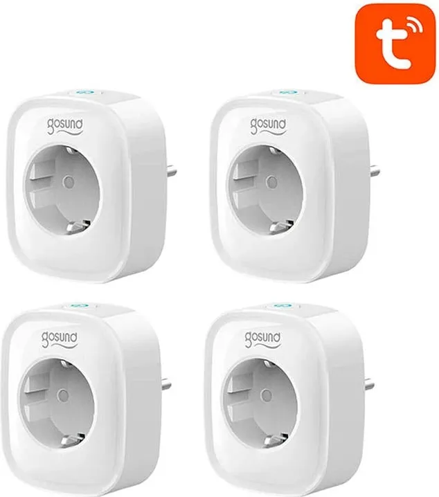 Prizë e mençur WiFi Gosund SP1, set 4 copë, Type F, e bardhë - 2