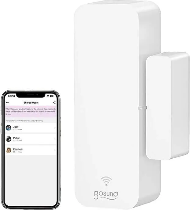 Sensor i mençur për dyer dhe dritare Gosund ST18, ZigBee, i bardhë - 2