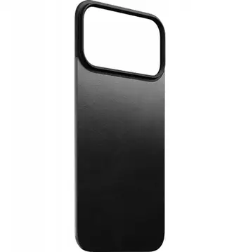 Mbulesë magnetike Nomad Magnetic Leather Back për iPhone 17 Pro Max, lëkurë Horween, ultra e hollë, e zezë