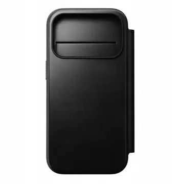 Futrollë për telefon Nomad Modern Leather Folio për iPhone 17 Pro, lëkurë Horween, me kapak, e zezë