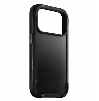 Mbështjellës telefoni Nomad Rugged për iPhone 17 Pro, lëkurë Horween, i zi - 1
