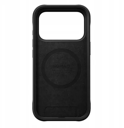Mbështjellës telefoni Nomad Rugged për iPhone 17 Pro, lëkurë Horween, i zi - 5
