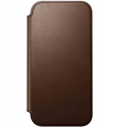 Këllëf portofol Nomad Modern Leather Folio për iPhone 17 Pro Max, MagSafe, lëkurë, kafe - 3