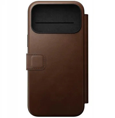 Këllëf portofol Nomad Modern Leather Folio për iPhone 17 Pro Max, MagSafe, lëkurë, kafe - 4