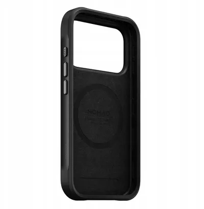 Këllëf telefoni Nomad Rugged Leather, për iPhone 17 Pro, lëkurë Horween, i zi - 2