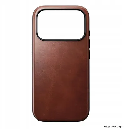 Këllëf telefoni Nomad Modern Leather Case për iPhone 17 Pro, lëkurë Horween, ngjyrë kafe - 5