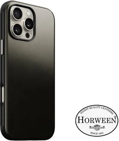 Mbulesë lëkure Nomad Modern, për iPhone 16 Pro Max, Horween, Green Chrome - 2