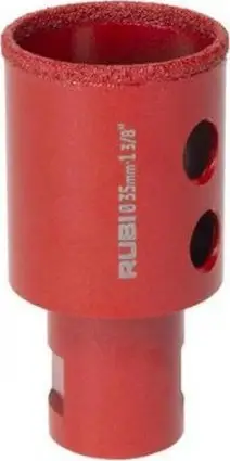 Kokë stërvitjeje Rubi DRYGRES PREMIUM 35mm M14, për pllaka dhe gur, e kuqe