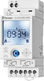 Orë digjitale javore Finder 12.62.8.230.0000, NFC, 2P 16A, 230V AC/DC