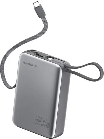 Powerbank 4smarts Powerbank Pocket Dual Cord 20000mAh 22.5W spacegrau