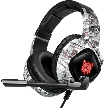 Kufje gaming ONIKUMA K19 Camou, me mikrofon, të bardha