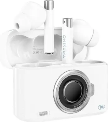 Kufje ONIKUMA T18 Bluetooth in-ear, TWS, të bardha
