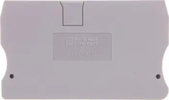 Kapak përmbyllës Phoenix Contact D-ST 10 3036644, për terminale modulare, material izolues V0, gri
