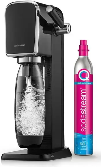 Makinë gazimi uji SodaStream Art Carbonator, 1 shishe Tritan, bombol gazi, e zezë