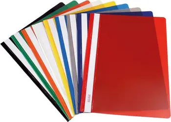 Dosje plastike Biurfol SKOR A4, kapak transparent, set 10 copë, e zezë