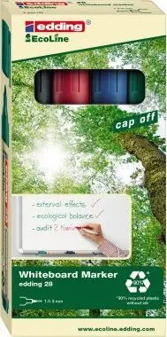 Set i ngjyrave Edding Ecological Board Markers 28/4S Ed, 4 ngjyra