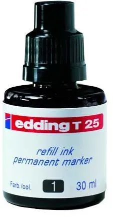 Ngjyrë për markerë Edding, 30ml, e zezë - 1
