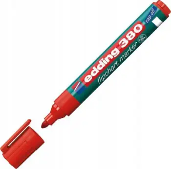 Marker flipchart Edding 380, maja rrote, i kuq