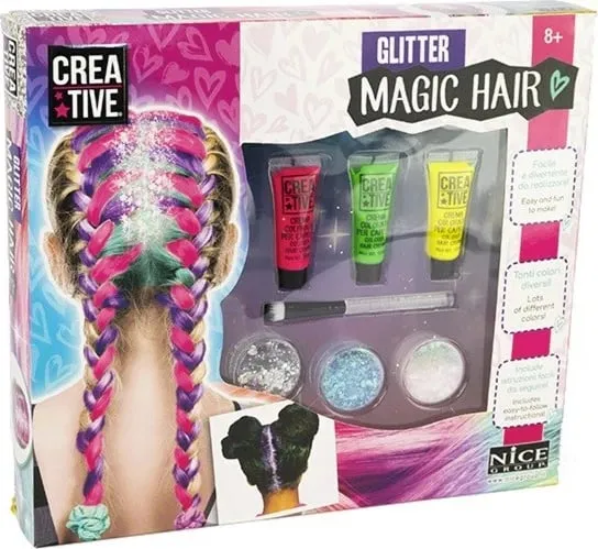 Set aksesorësh flokësh Russell Glitter Hair, për vajza, shumëngjyrësh - 1