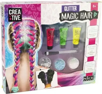 Set aksesorësh flokësh Russell Glitter Hair, për vajza, shumëngjyrësh