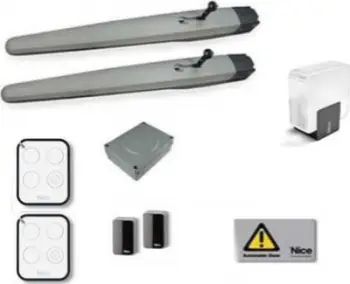 Set automatizimi për portë Nice TOONA 4024 BDKCE BiDi, 24V, deri 3m 300kg, i zi argjendtë