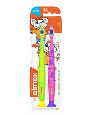 Brusha dhëmbësh për fëmijë Elmex, 3-6 vjet, 2 copë