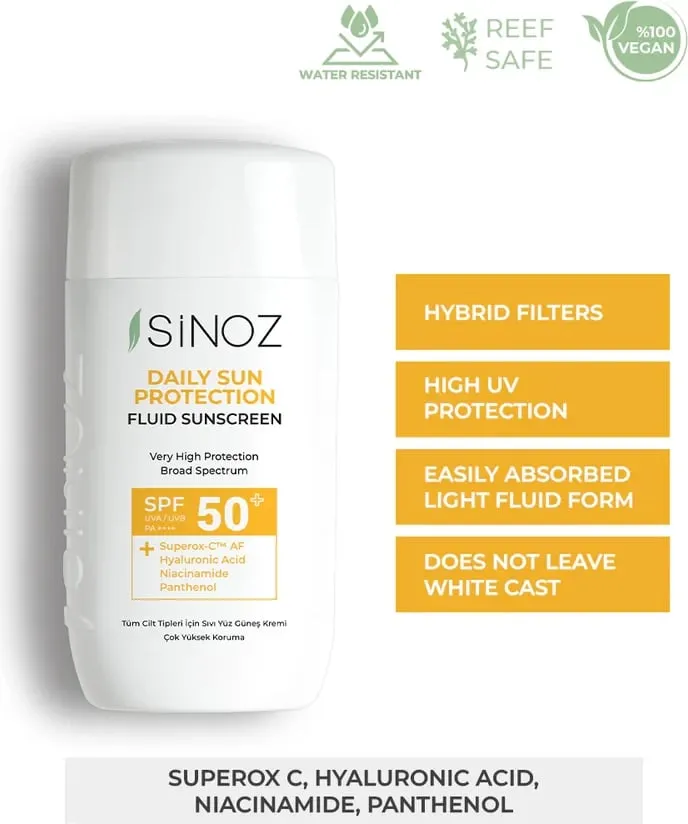 Krem kundër diellit Sinoz Daily Sun Protect Fluid SPF 50+ - 1