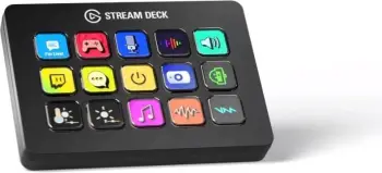 Kontroller Elgato Stream Deck 10GBA9901, 15 taste LCD, mbajtëse e rregullueshme, zi