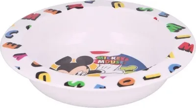 Enë për mëngjes Mickey Mouse Disney Bowl, e përshtatshme për mikrovalë, e bardhë - 2