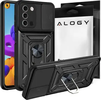 Këllëf Alogy Camshield për Samsung Galaxy A03s 166 mm, i zi