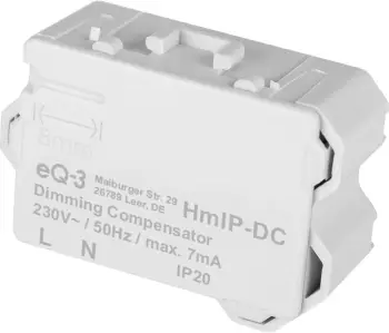 Aksesor dimmeri Homematic IP Dimmer Compensator, për sistem ndriçimi LED, kompakt, i bardhë