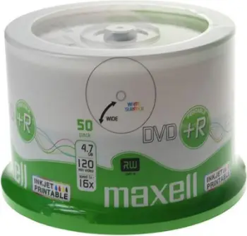 Disk Maxell, DVD+R, 4.7 GB, 50 pjesë