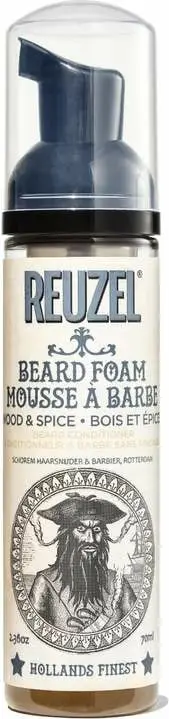 Kondicioner për mjekër në shkumë Reuzel Wood &amp; Spice për burra, 70ml