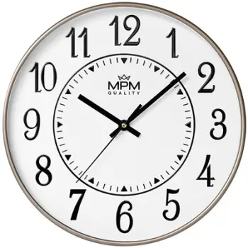 Orë muri MPM Quality Horizons E01.4369.23, e bardhë/bezhë