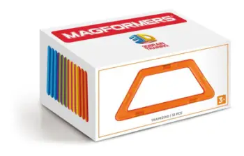 Bloqe magnetike Dante Magformers, 12 copë, shumëngjyrëshe