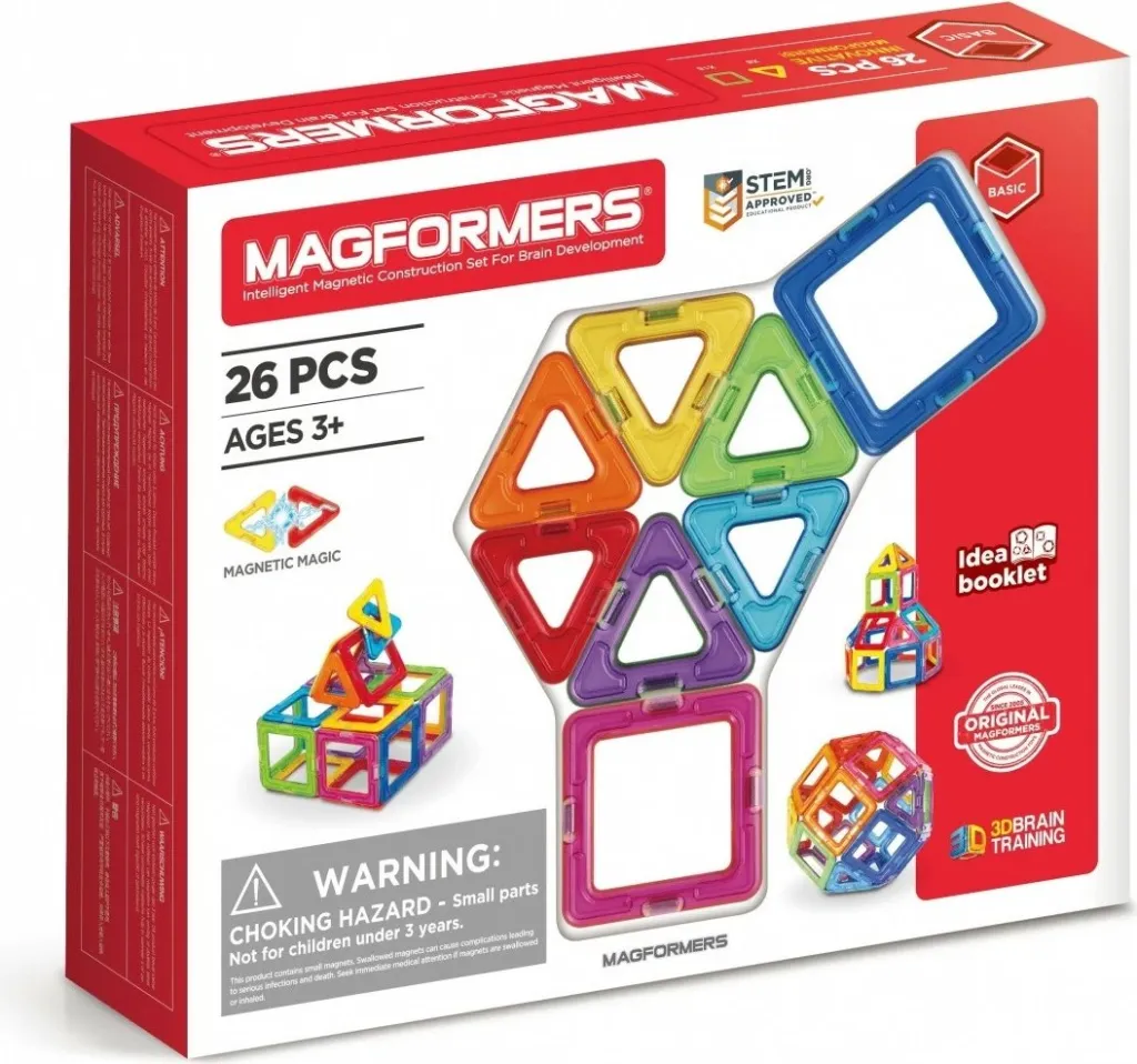 Lojë ndërtimi Magformers Klocki Basic, 26 copë magnetike, +3 vjeç - 1