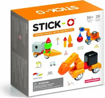 Blloqe magnetike për fëmijë Magformers Stick - O, 26 pjesë