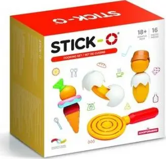 Blloqe magnetike Magformers Stick-O - Cooking Set, 16 elemente