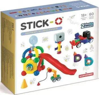 Lodra magnetike Magformers Stick O, set 60 pjesë, shumëngjyrëshe