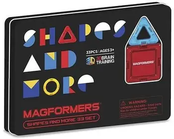 Set konstruktues magnetik Magformers Shapes & More, 33 pjesë, 3D, shumëngjyrësh