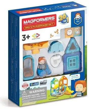 Set magnetik ndërtimi Magformers Maxs Playground, 33 pjesë, shumëngjyrësh