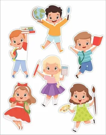 Set dekorimi dritaresh LearnHow Children 01, dyanshëm, 6 copë, shumëngjyrësh