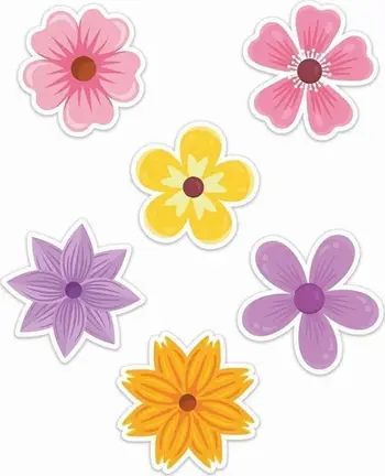Dekorime pranverore për dritare LearnHow Spring 01, të dyanshme, set 6 copë