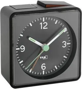 Orë me alarm TFA, 70 x 70 mm, e zezë - 1