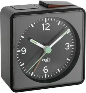 Orë me alarm TFA, 70 x 70 mm, e zezë