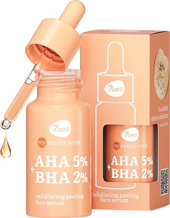 Serum për fytyrë 7 Days, AHA 5% + BHA 2% Exfoliating, 20 ml - 1
